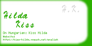 hilda kiss business card